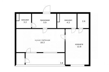 Фото №1: 2-комнатная квартира 50 м² - Москва, мкр. жилой комплекс Скай Гарден, пр-д Строительный, 9с6