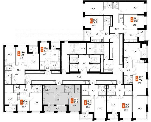 Фото №15: 2-комнатная квартира 50 м² - Москва, ЖК Скай Гарден, Покровское-Стрешнево, мкр. жилой комплекс Скай Гарден, пр-д Строительный, 9с6
