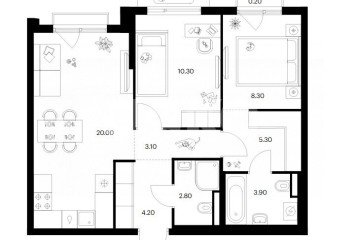 Фото №5: 2-комнатная квартира 58 м² - Москва Новомосковский административный округ