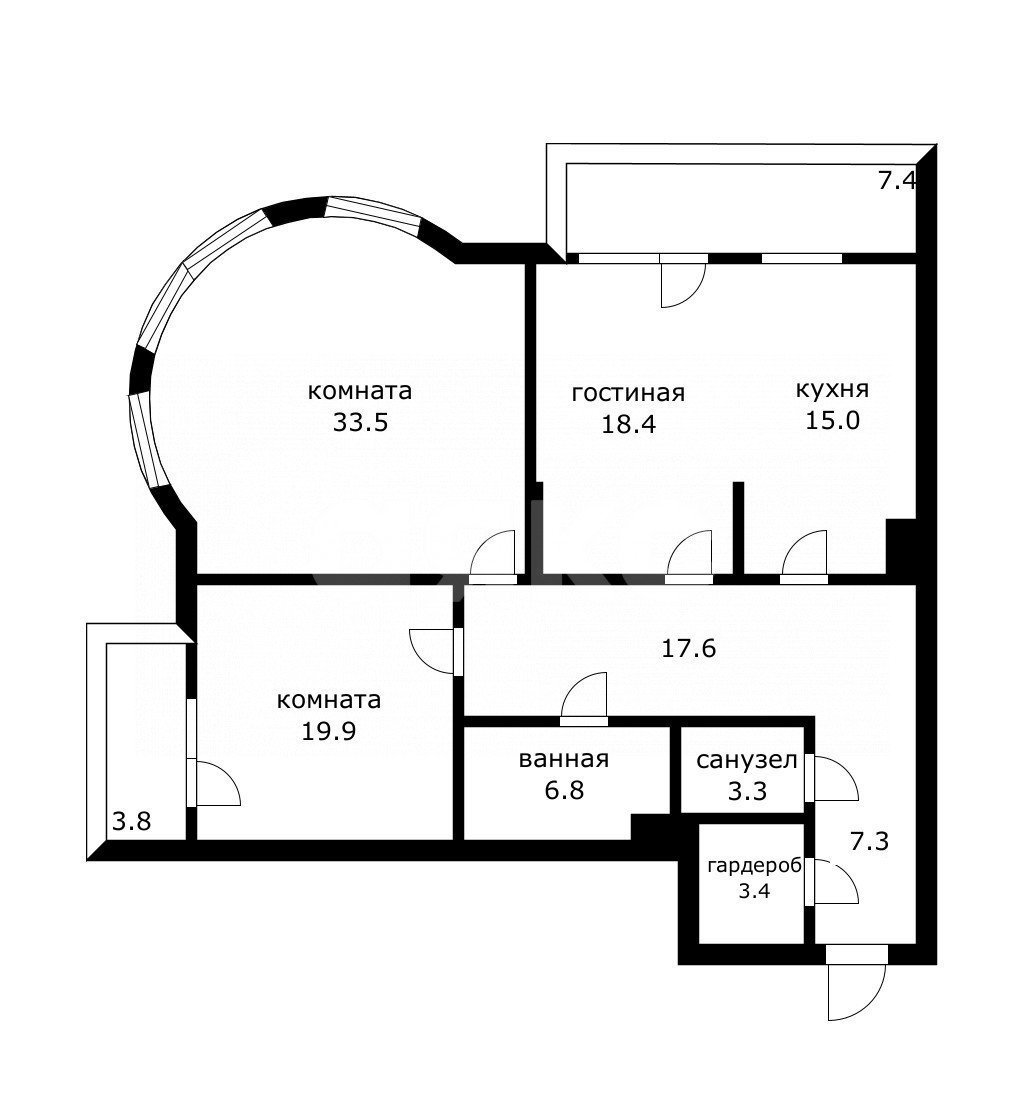 Фото №24: 3-комнатная квартира 127 м² - Реутов, мкр. ЖК Маяк, ул. Комсомольская, 21к1