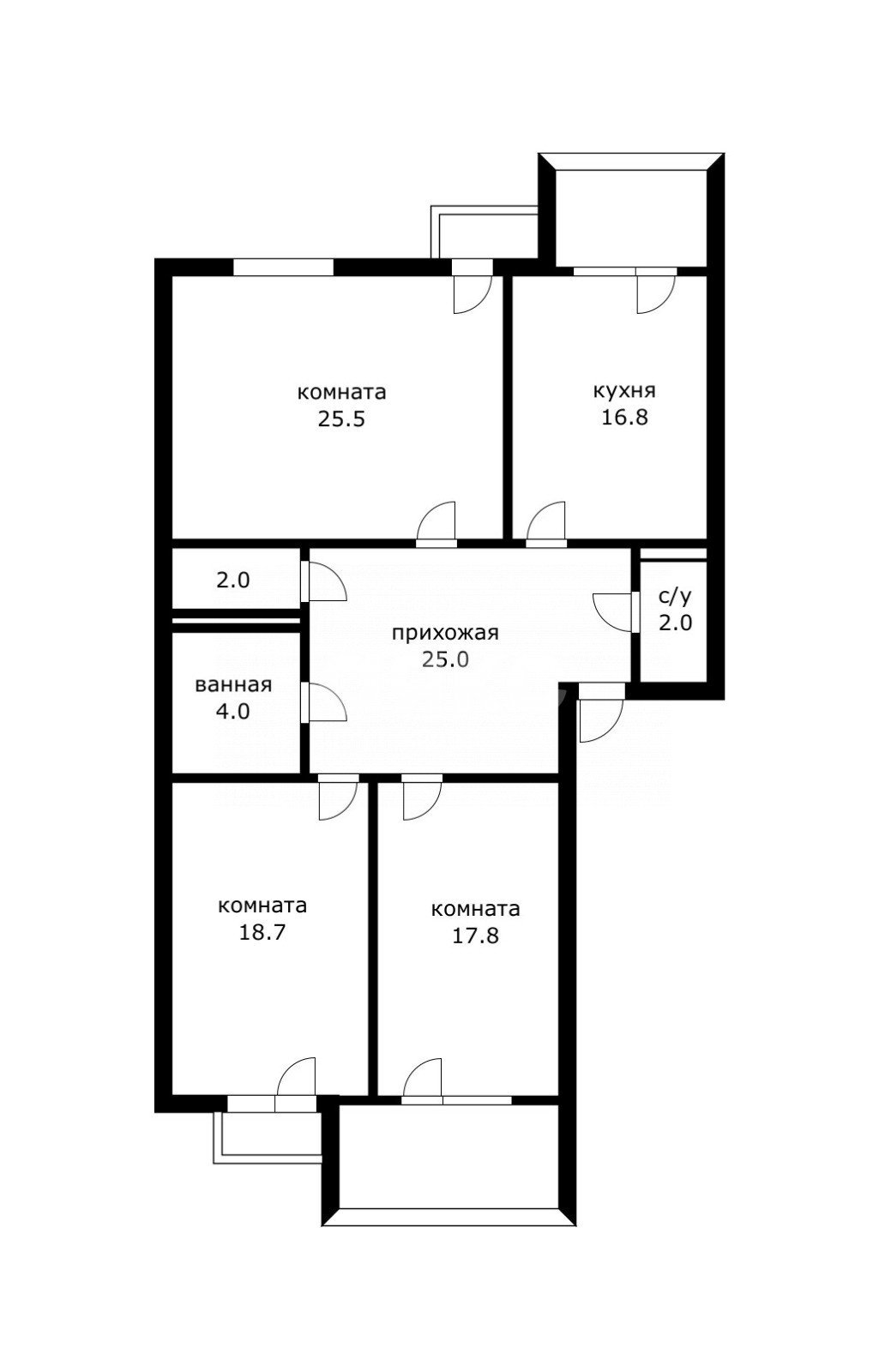 Фото №43: 3-комнатная квартира 112 м² - Троицк, мкр. Солнечный, б-р Троицкий, 7