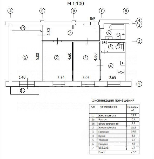 Фото №9: 3-комнатная квартира 77 м² - Москва, Юго-Восточный административный округ, Южнопортовый, мкр. Л, ул. Шарикоподшипниковская, 40