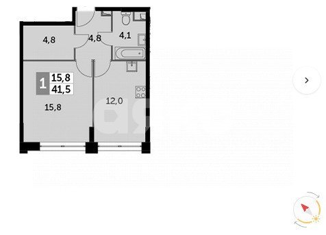 Фото №30: 1-комнатная квартира 41 м² - Москва, Хорошёво-Мнёвники, мкр. жилой комплекс Сидней Сити, ул. Шелепихинская набережная, 40к3
