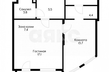 Фото №1: 2-комнатная квартира 61 м² - Москва, мкр. жилой комплекс Сидней Сити, к2/2