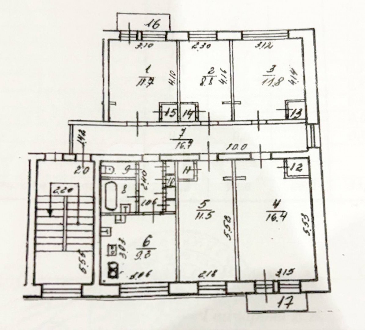 Фото №33: 5+-комнатная квартира 95 м² - Жуковский, мкр. 57-й квартал, ул. Гагарина, 5